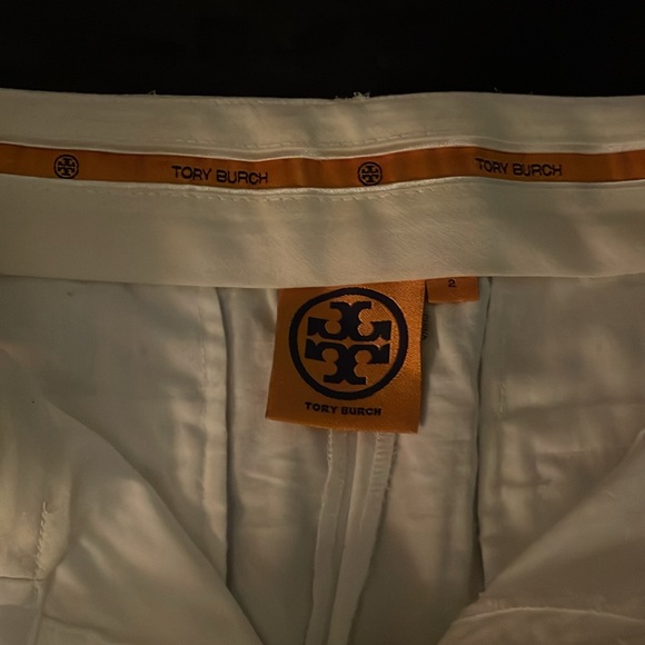 Tory Burch white shorts.  Size 2.  Like new - Picture 2 of 6